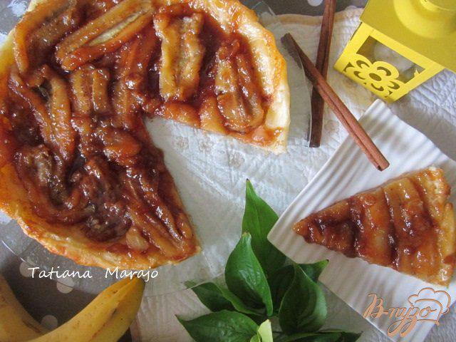Фото приготовление рецепта: Банановый тарт Татэн (перевернутый пирог) шаг №9