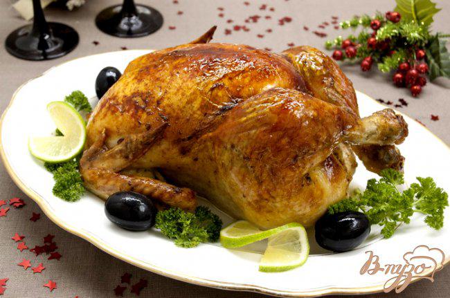 Фото приготовление рецепта: Курица запеченная, маринованная в лаймовом соке шаг №7