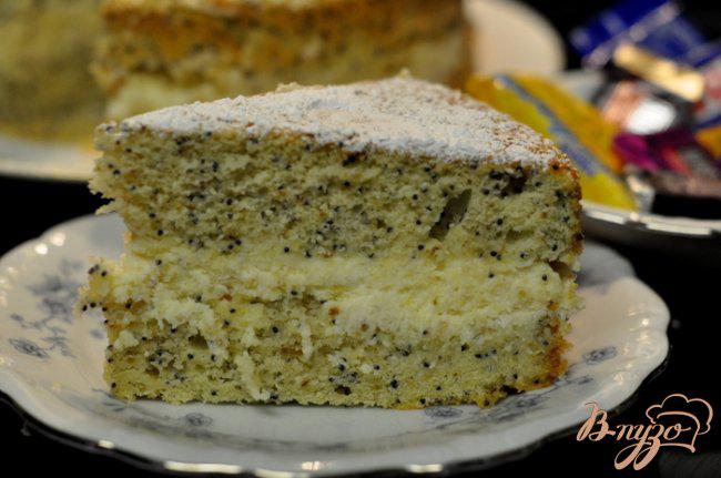 Фото приготовление рецепта: Лимонно-маковый торт шаг №9