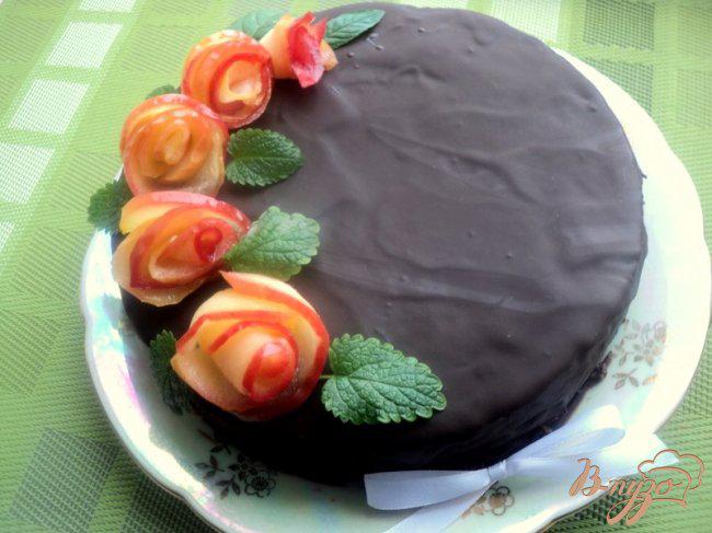 Фото приготовление рецепта: Постный шоколадный торт «Именинный» шаг №11