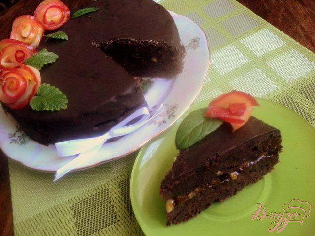 Фото приготовление рецепта: Постный шоколадный торт «Именинный» шаг №12
