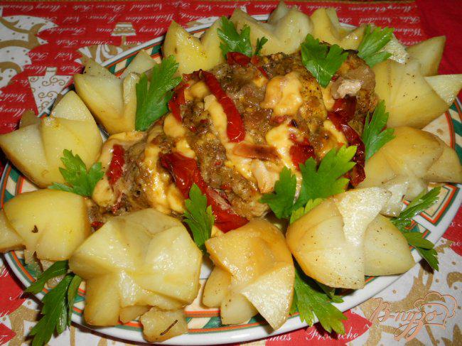 Фото приготовление рецепта: Свинина, запеченная в рукаве с картофелем шаг №6