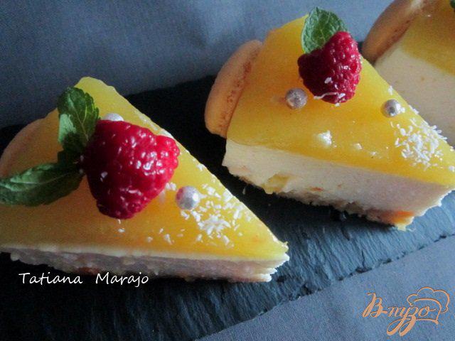 Фото приготовление рецепта: Йогуртово-ананасовый тортик шаг №15
