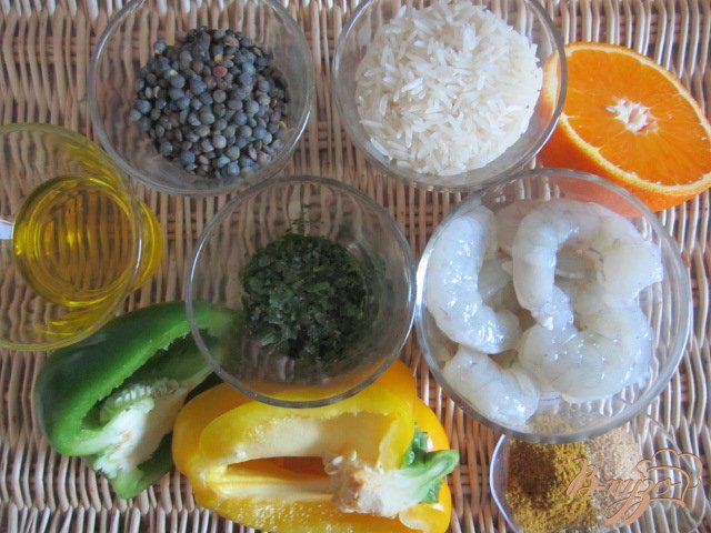 Фото приготовление рецепта: Индийский салат с креветками шаг №1