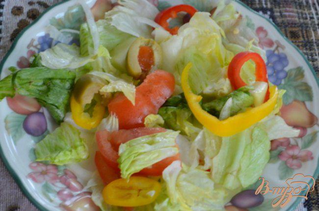 Фото приготовление рецепта: Салат не простой с креветками шаг №3