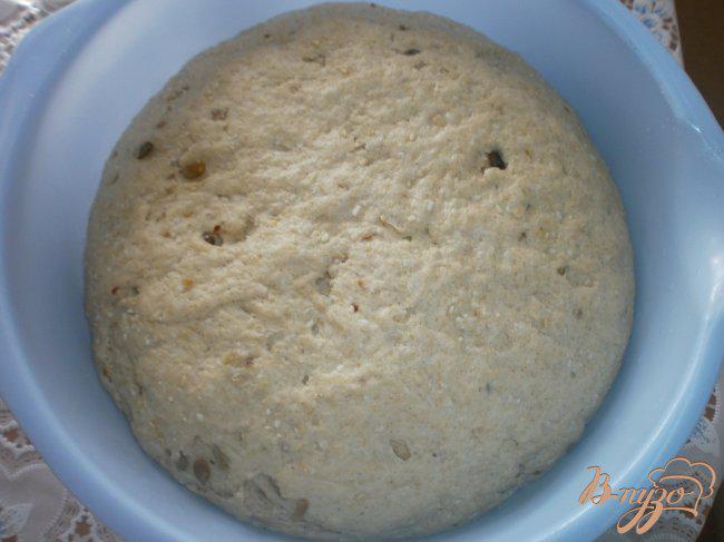 Фото приготовление рецепта: Овсяно-пшеничные булочки с сыром и семечками шаг №6
