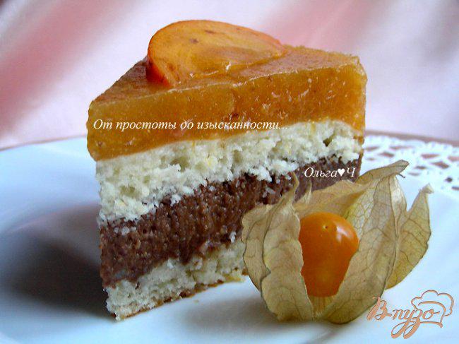 Фото приготовление рецепта: Торт «Шоколад и хурма» шаг №12