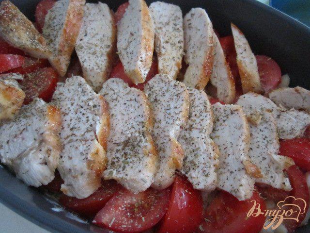 Фото приготовление рецепта: Овощная запеканка с куриными грудками шаг №6