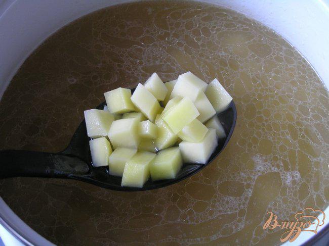 Фото приготовление рецепта: Суп из свинины с зеленой гречкой и томатами шаг №4