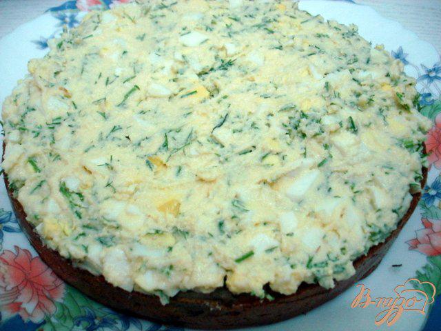 Фото приготовление рецепта: Закусочный торт грибной шаг №7