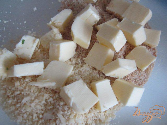 Фото приготовление рецепта: Филе скумбрии под ароматной корочкой (Crute d'herbes) шаг №3