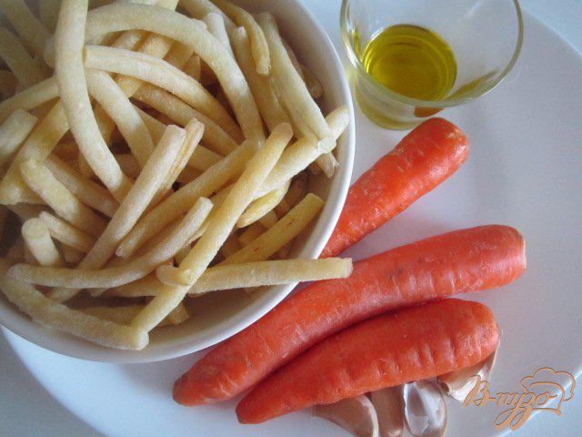 Фото приготовление рецепта: Стручковая фасоль с морковью на пару шаг №1