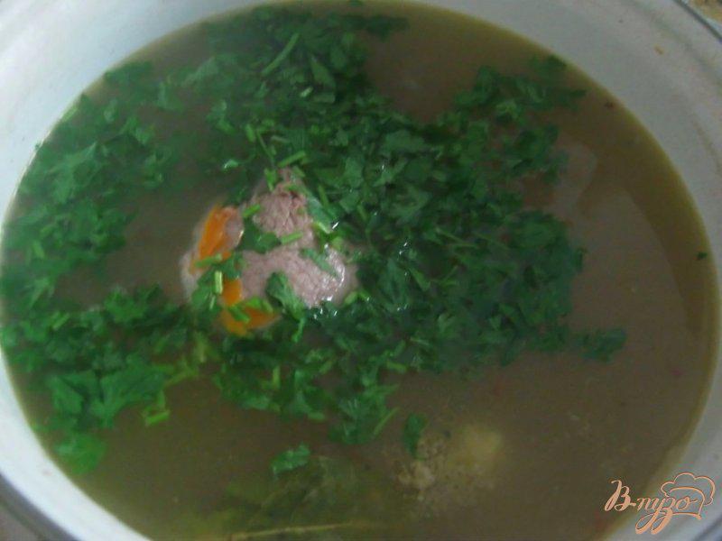 Фото приготовление рецепта: Мясной суп с гречневой крупой шаг №5