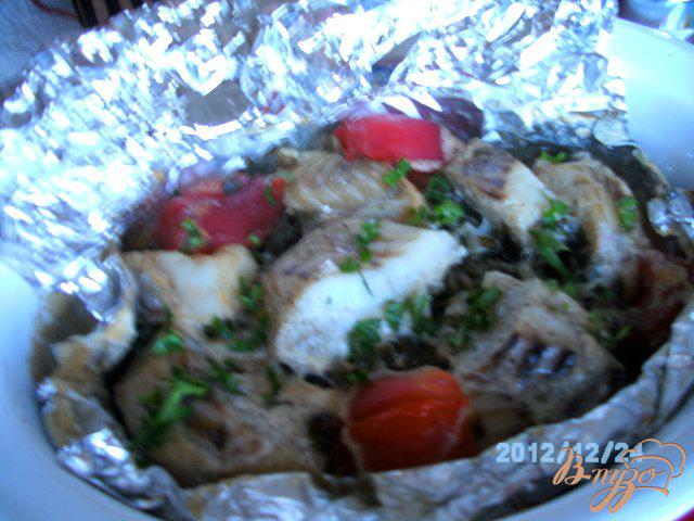Фото приготовление рецепта: Рыба с шпинатом шаг №4