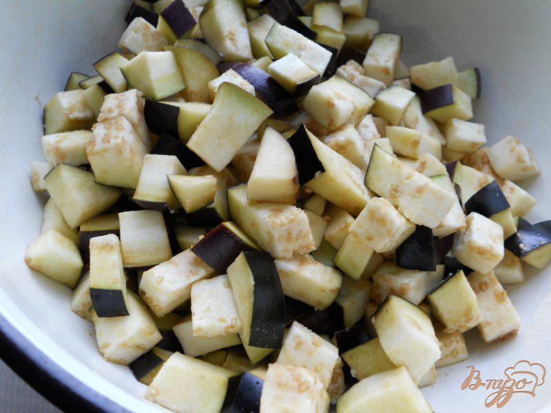 Фото приготовление рецепта: Свинина с баклажанами в остром соусе шаг №2