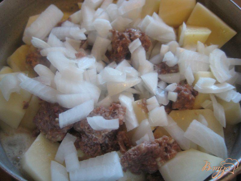 Фото приготовление рецепта: Картошка с тушенкой шаг №3