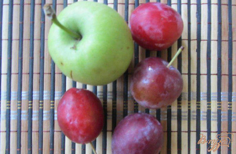 Фото приготовление рецепта: Сливово-яблочный десерт шаг №1