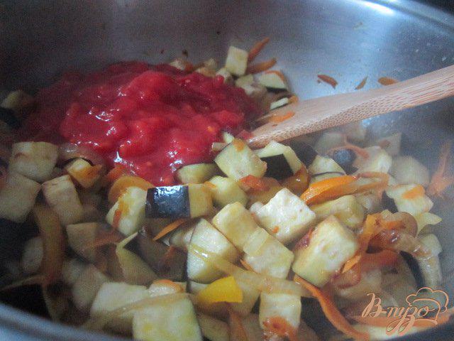 Фото приготовление рецепта: Густой овощной  суп с горохом нут шаг №4