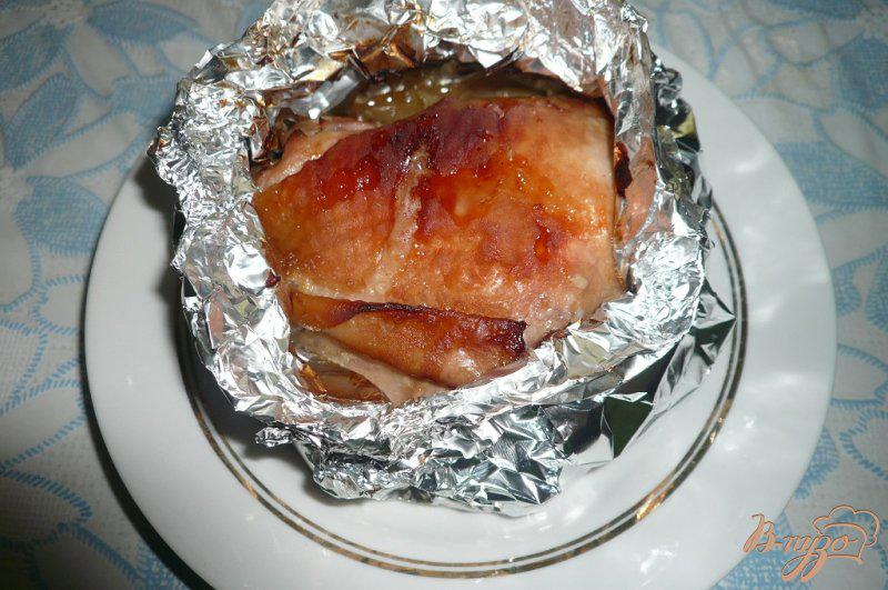 Фото приготовление рецепта: Куриные бедрышки в горчично-медовом соусе шаг №7