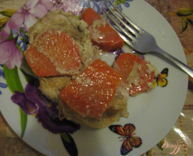 Фото приготовление рецепта: Антрекот с морковью в чугунке шаг №5