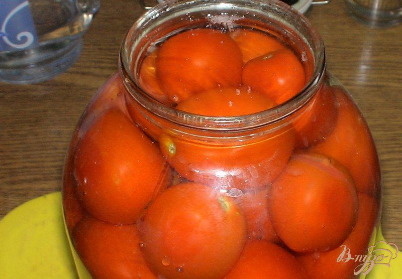 Фото приготовление рецепта: Консервированные помидоры проще простого шаг №4