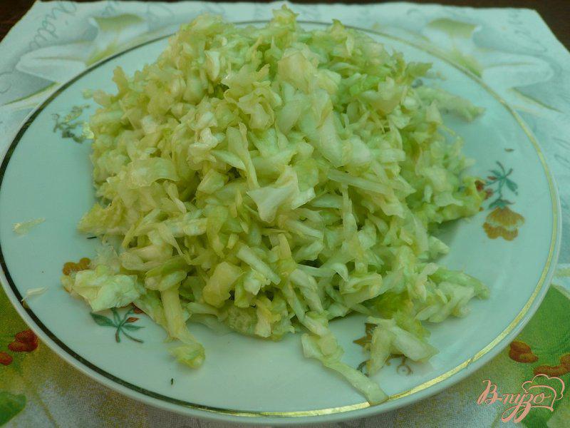 Фото приготовление рецепта: Салат свежий с крабовыми палочками шаг №1