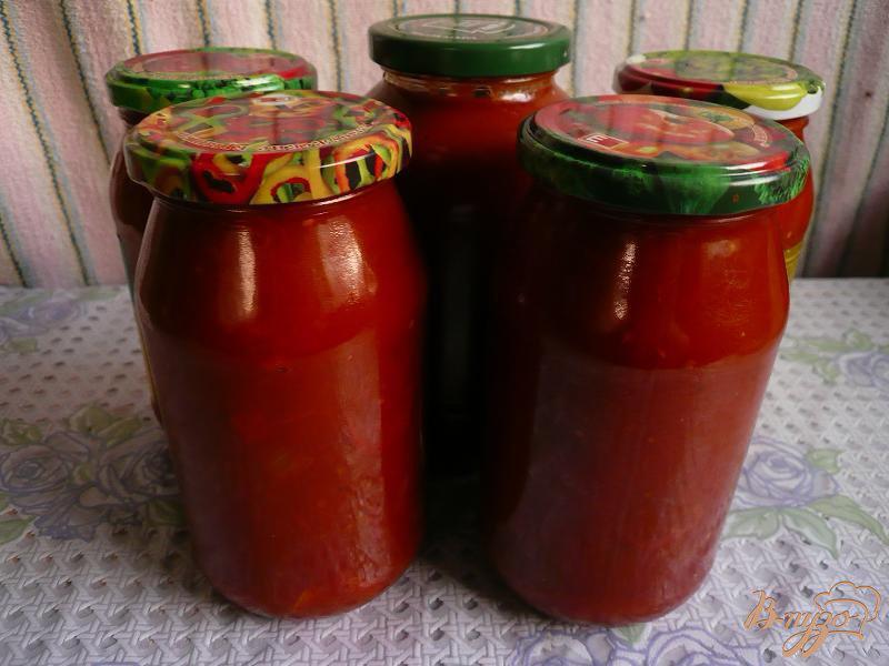 Фото приготовление рецепта: Домашний томатный соус к спагетти и пицце шаг №14