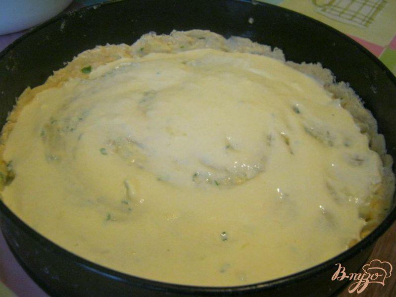 Фото приготовление рецепта: Заливной картофельный пирог шаг №5