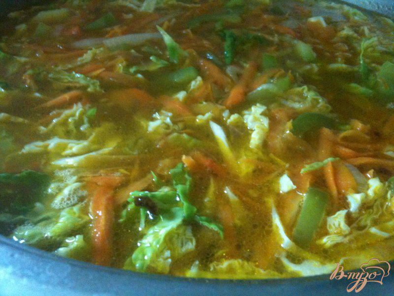 Фото приготовление рецепта: Суп из савойской капусты с белой фасолью шаг №5
