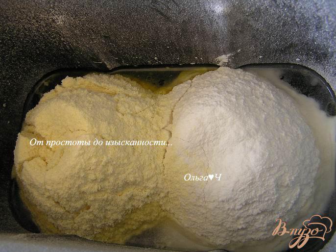 Фото приготовление рецепта: Хлеб с кукурузной мукой и овсяными хлопьями шаг №1
