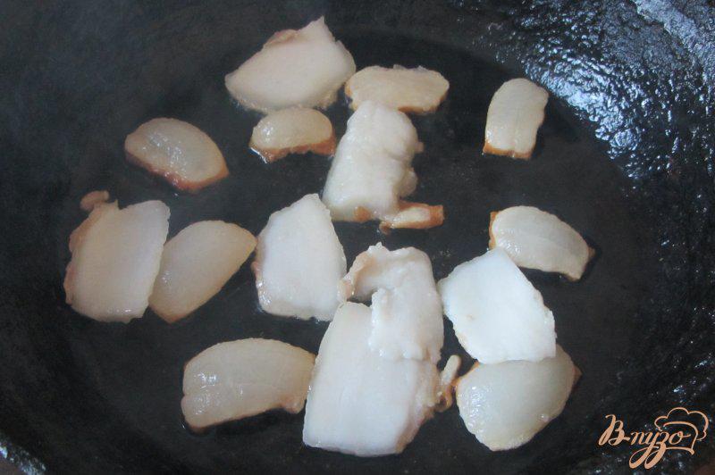 Фото приготовление рецепта: Картофель жареный по-украински с салом шаг №3