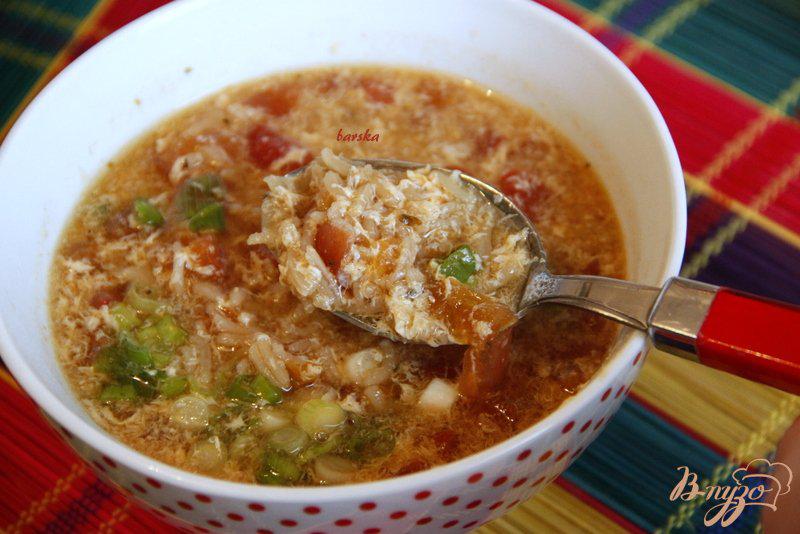 Фото приготовление рецепта: Китайский суп из томатов шаг №6