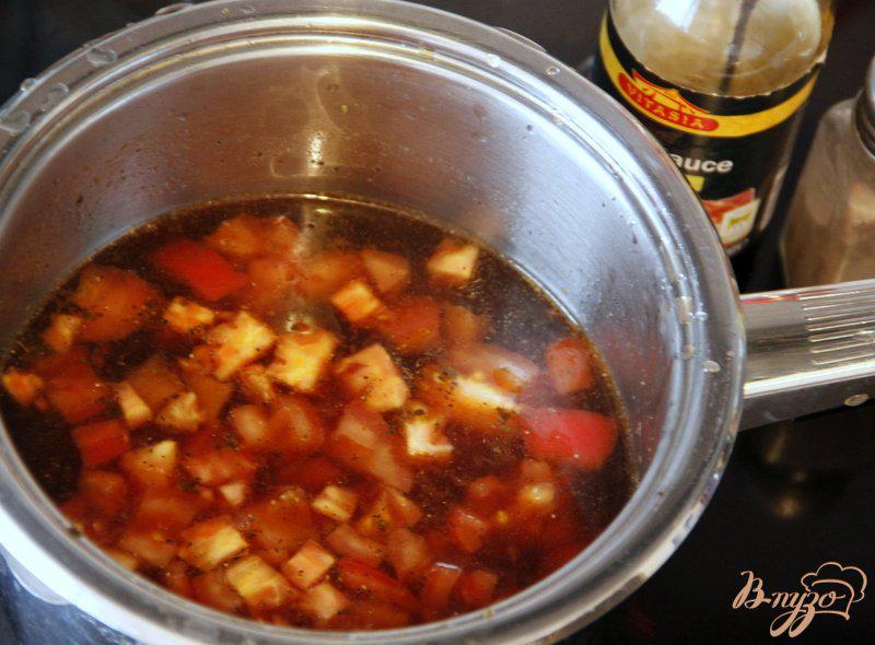 Фото приготовление рецепта: Китайский суп из томатов шаг №3