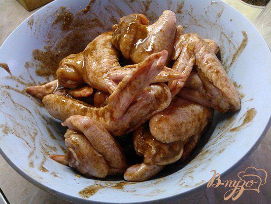 Фото приготовление рецепта: Куриные крылышки в медово-томатном маринаде. шаг №4