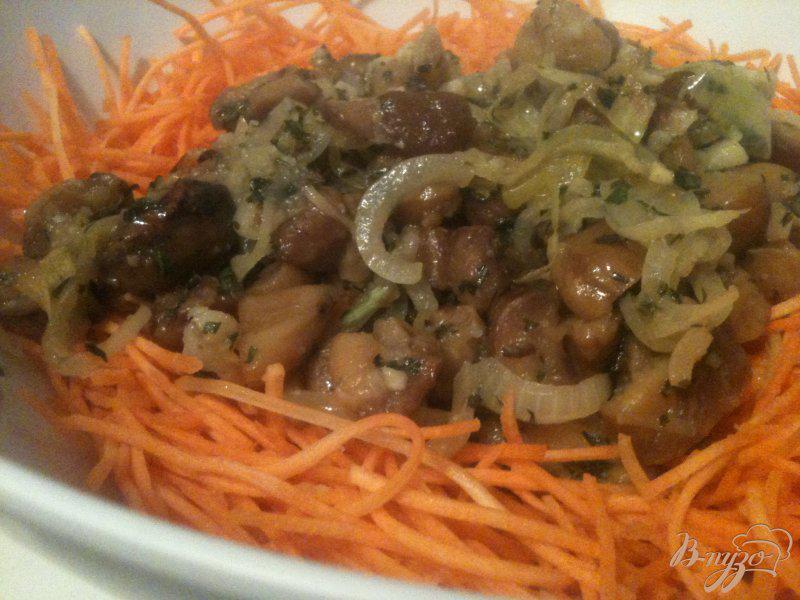 Фото приготовление рецепта: Салат из моркови с каштанами шаг №3