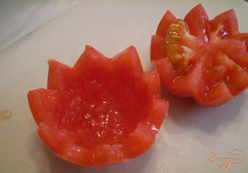 Фото приготовление рецепта: Еврейский салат в помидорных корзинках шаг №3