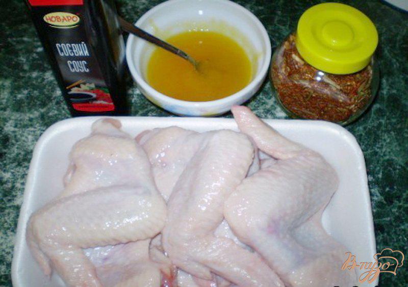 Фото приготовление рецепта: Крылышки маринованные в соевом соусе с медом шаг №1
