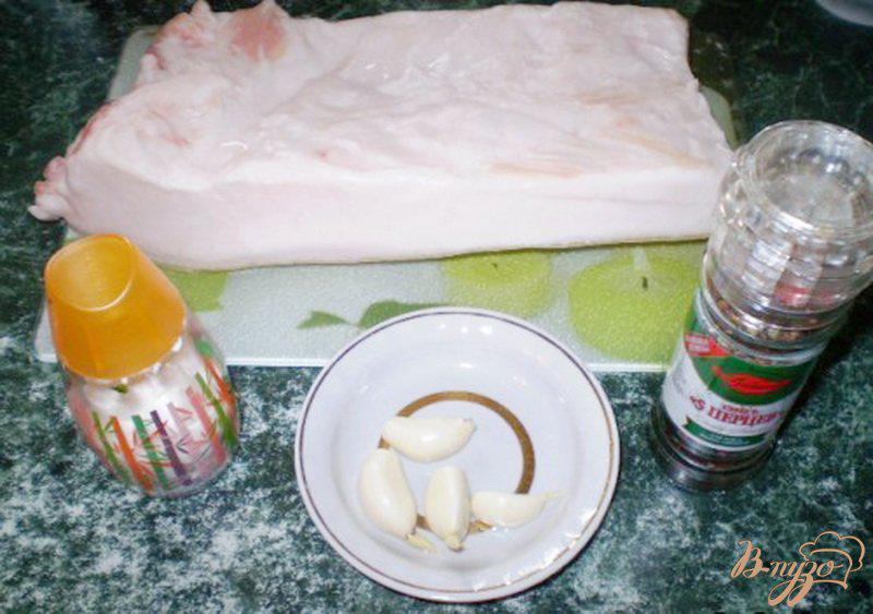 Фото приготовление рецепта: Сало соленое со специями шаг №1