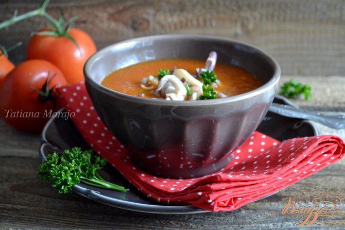 Фото приготовление рецепта: Овощной суп с морепродуктами шаг №5
