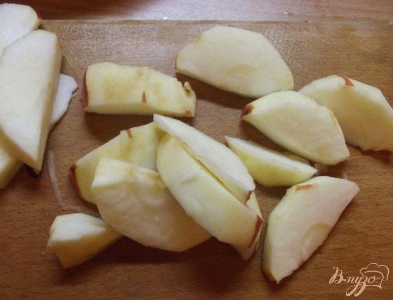 Фото приготовление рецепта: Мясо тушеное с яблоками в уксусе шаг №5