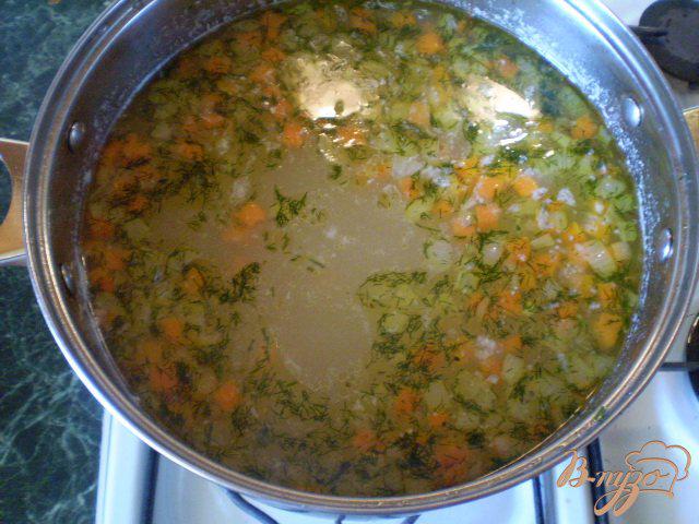 Фото приготовление рецепта: Овсяный суп с фасолью шаг №5