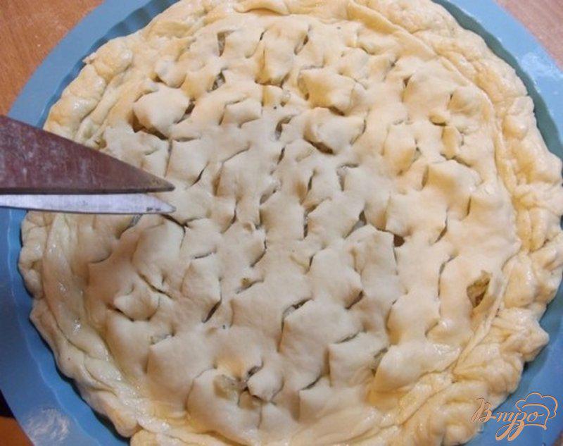 Фото приготовление рецепта: Пирог капустный со сметаной шаг №7