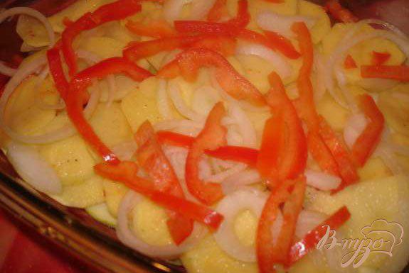 Фото приготовление рецепта: Запеченые овощи с беконом шаг №3