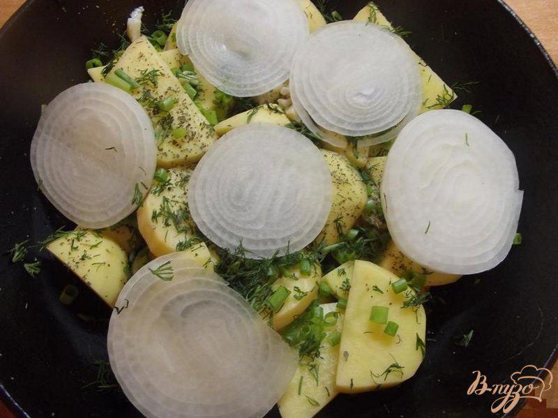 Фото приготовление рецепта: Запеканка картофельная с яйцом шаг №3