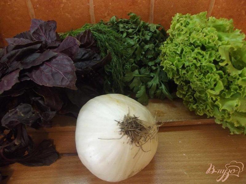 Фото приготовление рецепта: Французский салат из зелени шаг №1