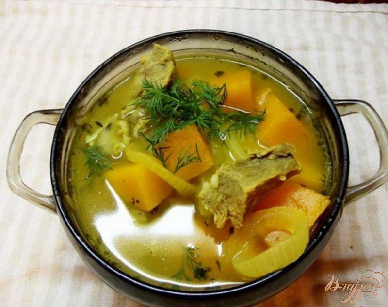 Фото приготовление рецепта: Суп из тыквы с маслом шаг №6
