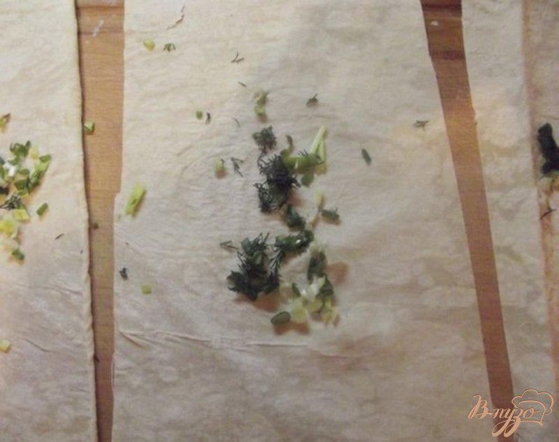 Фото приготовление рецепта: Лаваш с овощами и сыром шаг №4