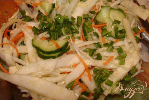 Фото приготовление рецепта: Салат капустный с кунжутом шаг №1