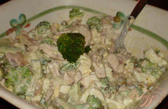 Фото приготовление рецепта: Салат с брокколи шаг №7