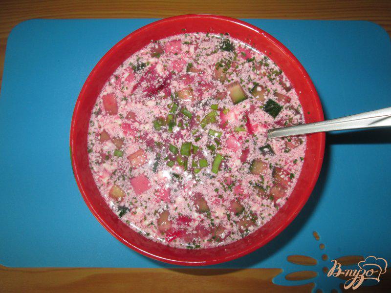 Фото приготовление рецепта: Свекольник - холодный суп шаг №8